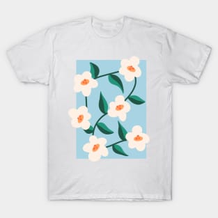 narissus white lily flower illustration T-Shirt